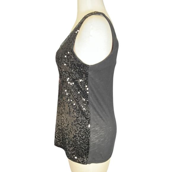 J.Crew Black Sequin Tank Top Size S | Sparkly Party Holiday Top - Picture 4 of 9